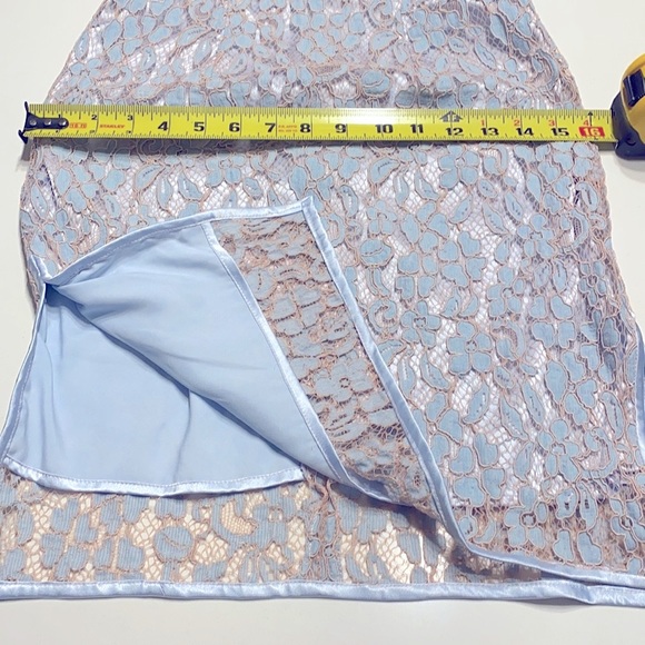 Pale blue lace qipao - Picture 6 of 7